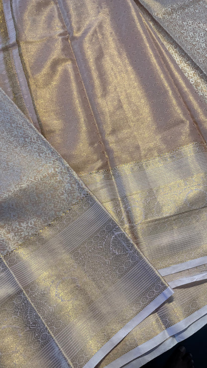 PINK PEARL SEMI SILK KANICHIPURAM SILK SAREE (SSKS12)