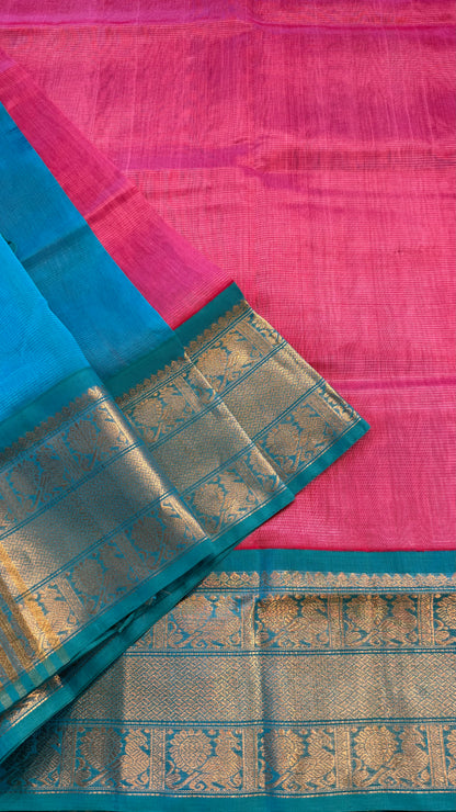 HANDLOOM KANCHIPURAM SILK COTTON (KSC243)