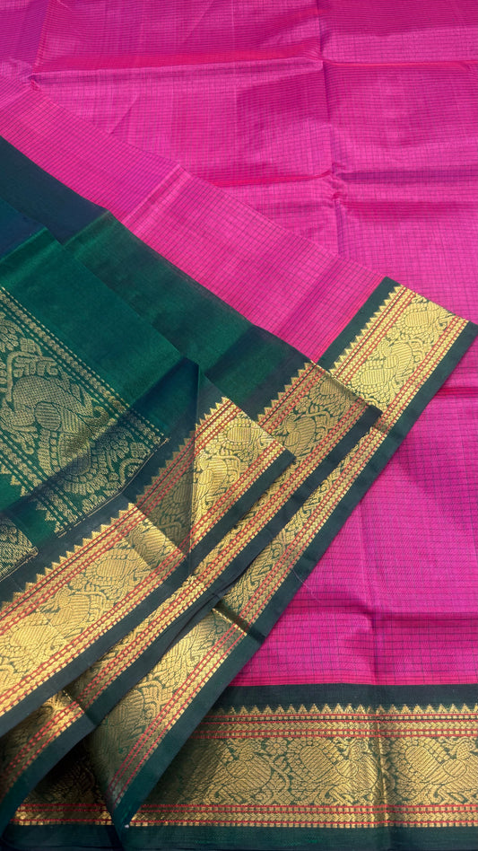 HANDLOOM KANCHIPURAM SILK COTTON (KSC168)