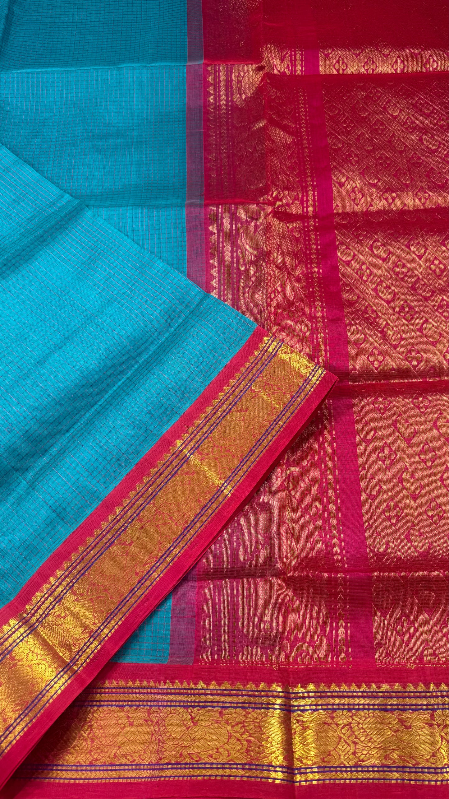 HANDLOOM KANCHIPURAM SILK COTTON (KSC261)