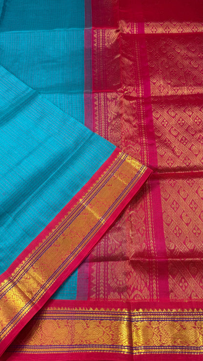 HANDLOOM KANCHIPURAM SILK COTTON (KSC261)