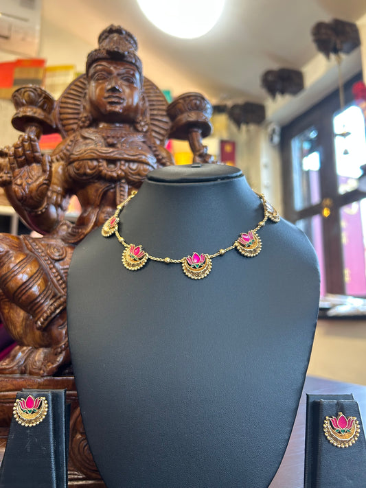 Pink Floral Necklace