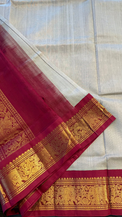 HANDLOOM KANCHIPURAM SILK COTTON (KSC280)