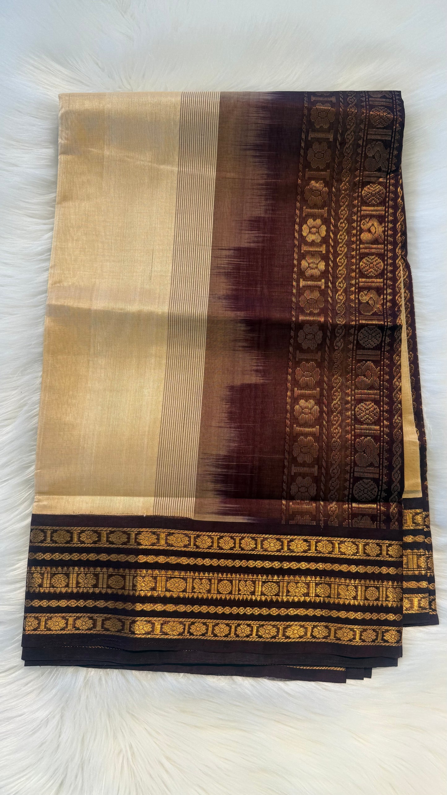 HANDLOOM KANCHIPURAM SILK COTTON (KSC233)