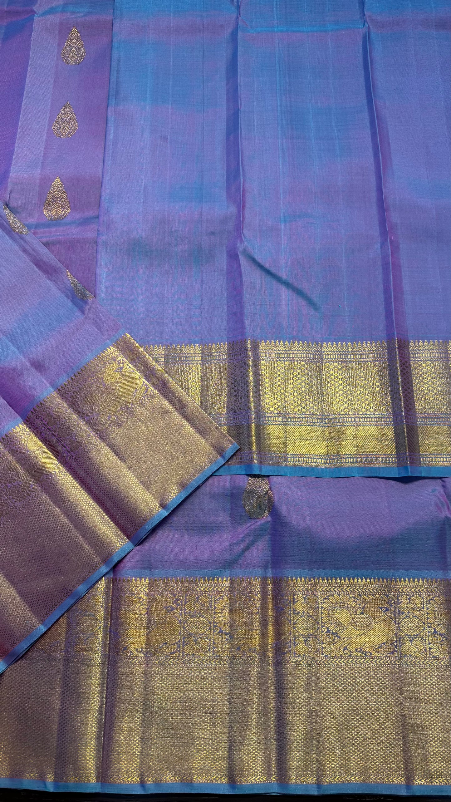UNICORN GOLD ZARI HANDLOOM KANCHIPURAM SILK SAREE (KSS306)