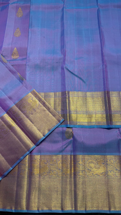 UNICORN GOLD ZARI HANDLOOM KANCHIPURAM SILK SAREE (KSS306)