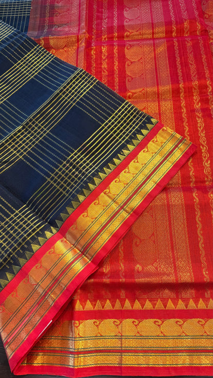 HANDLOOM KANCHIPURAM SILK COTTON (KSC278)