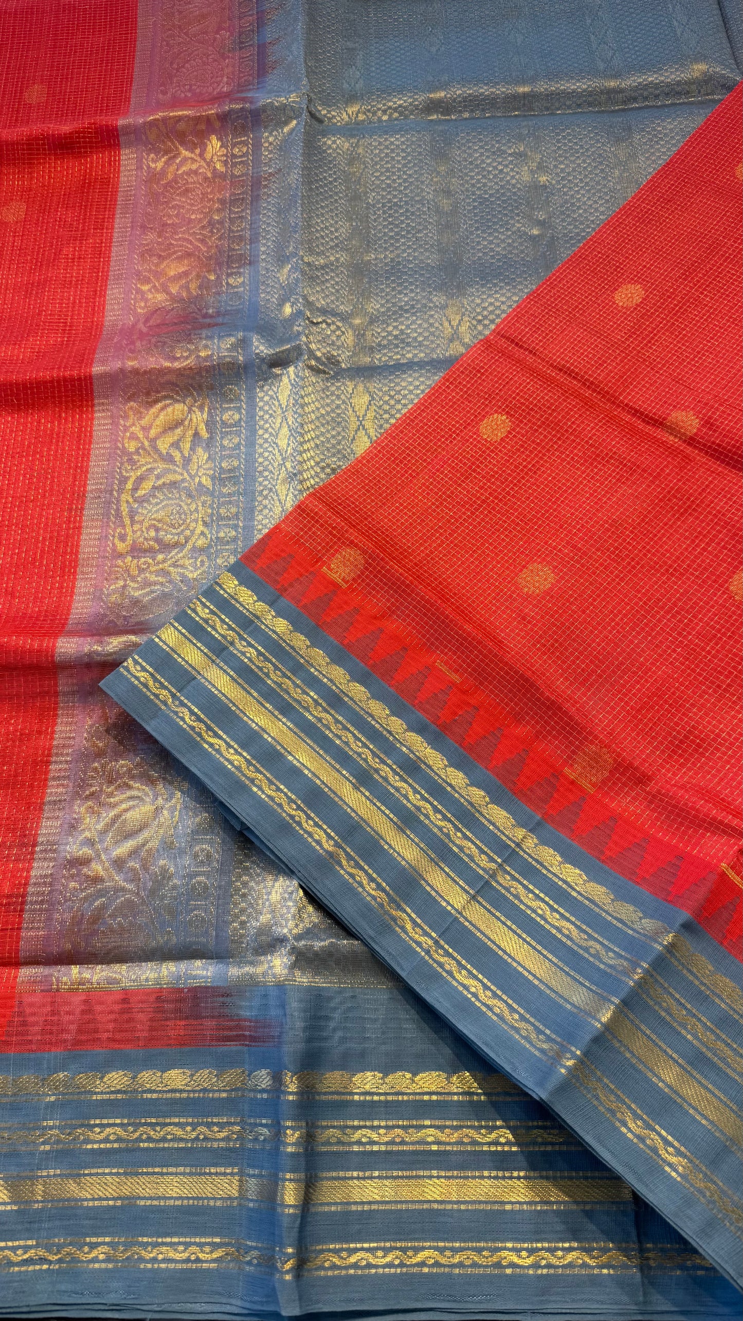 HANDLOOM KANCHIPURAM SILK COTTON (KSC259)