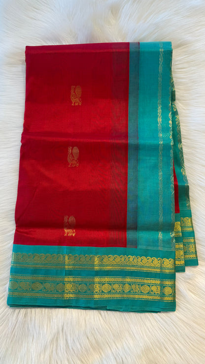 HANDLOOM KANCHIPURAM SILK COTTON (KSC222)