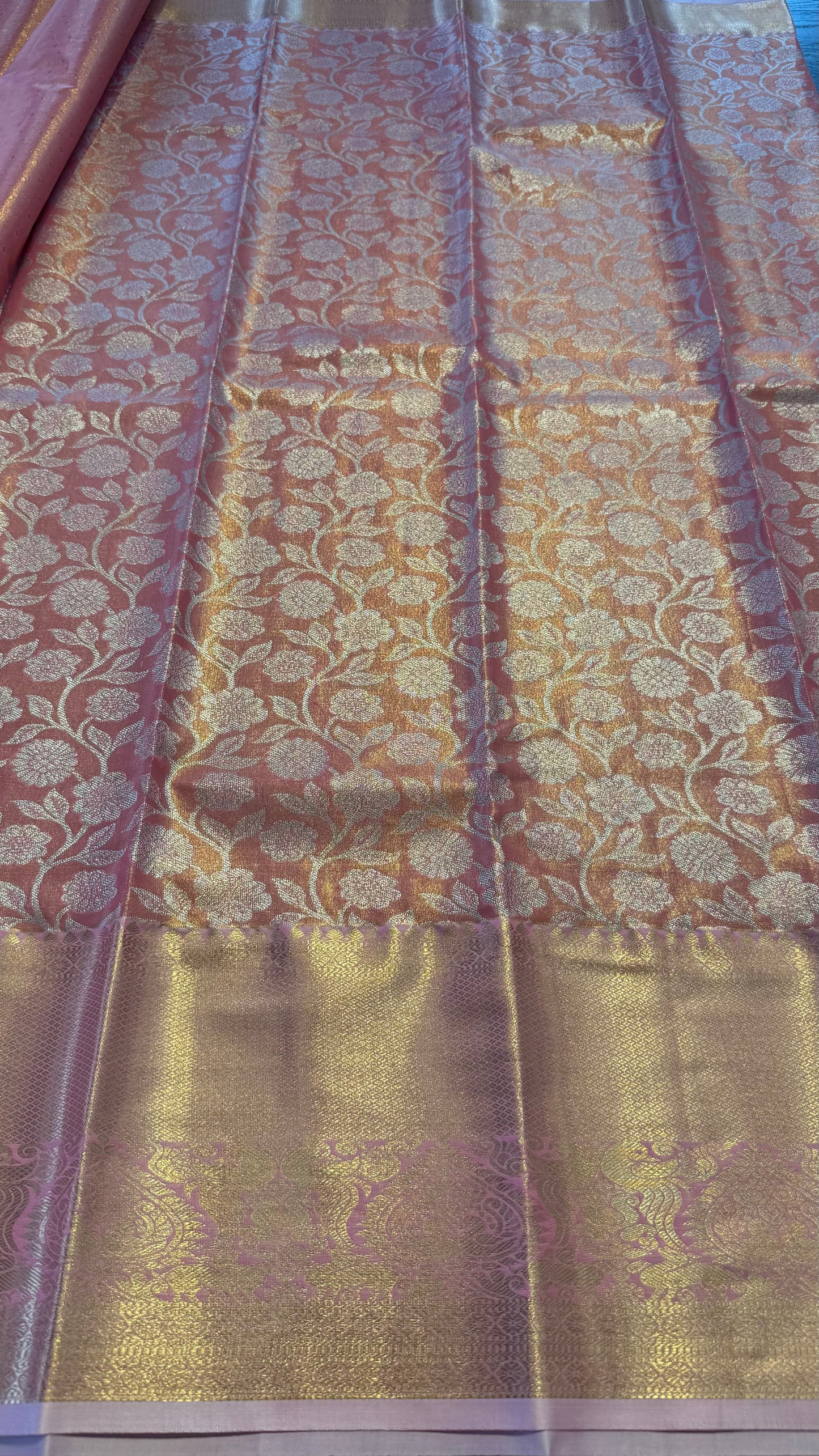 PINK SEMI SILK KANICHIPURAM SILK SAREE (SSKS11)
