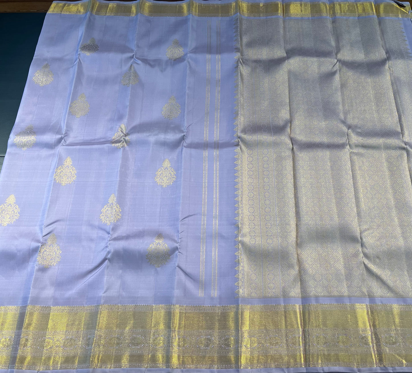 PURPLISH  LAVENDER KANCHIPURAM HANDLOOM SILK SAREE