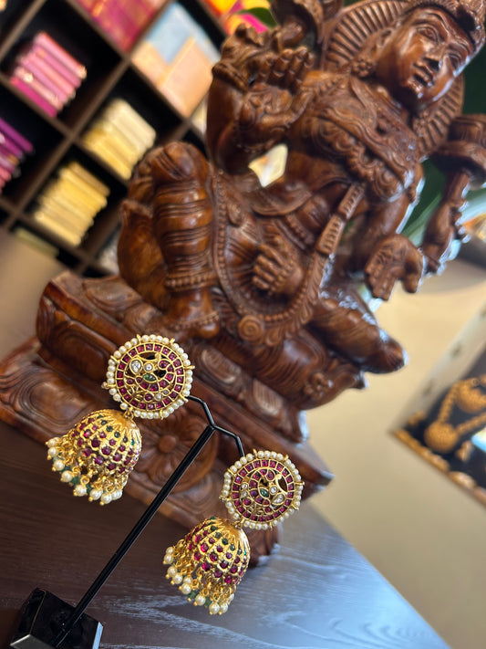 Vintage Kemp Bridal Chakra Jhumka