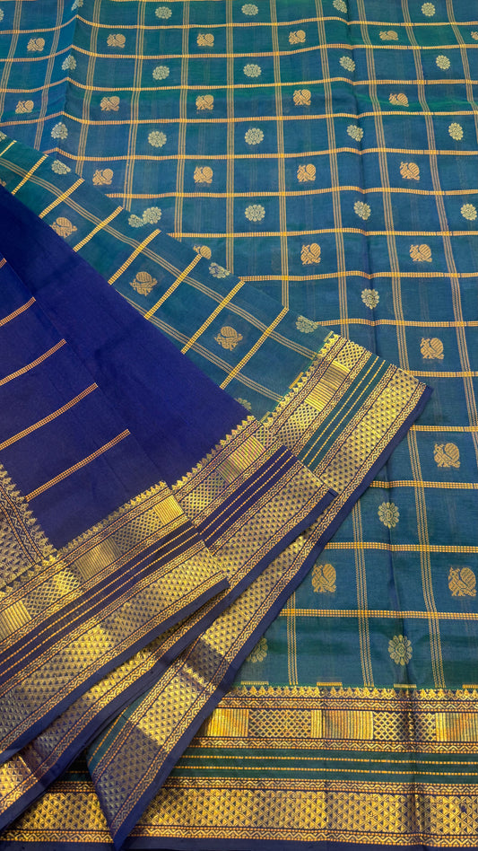 HANDLOOM KANCHIPURAM SILK COTTON (KSC175)