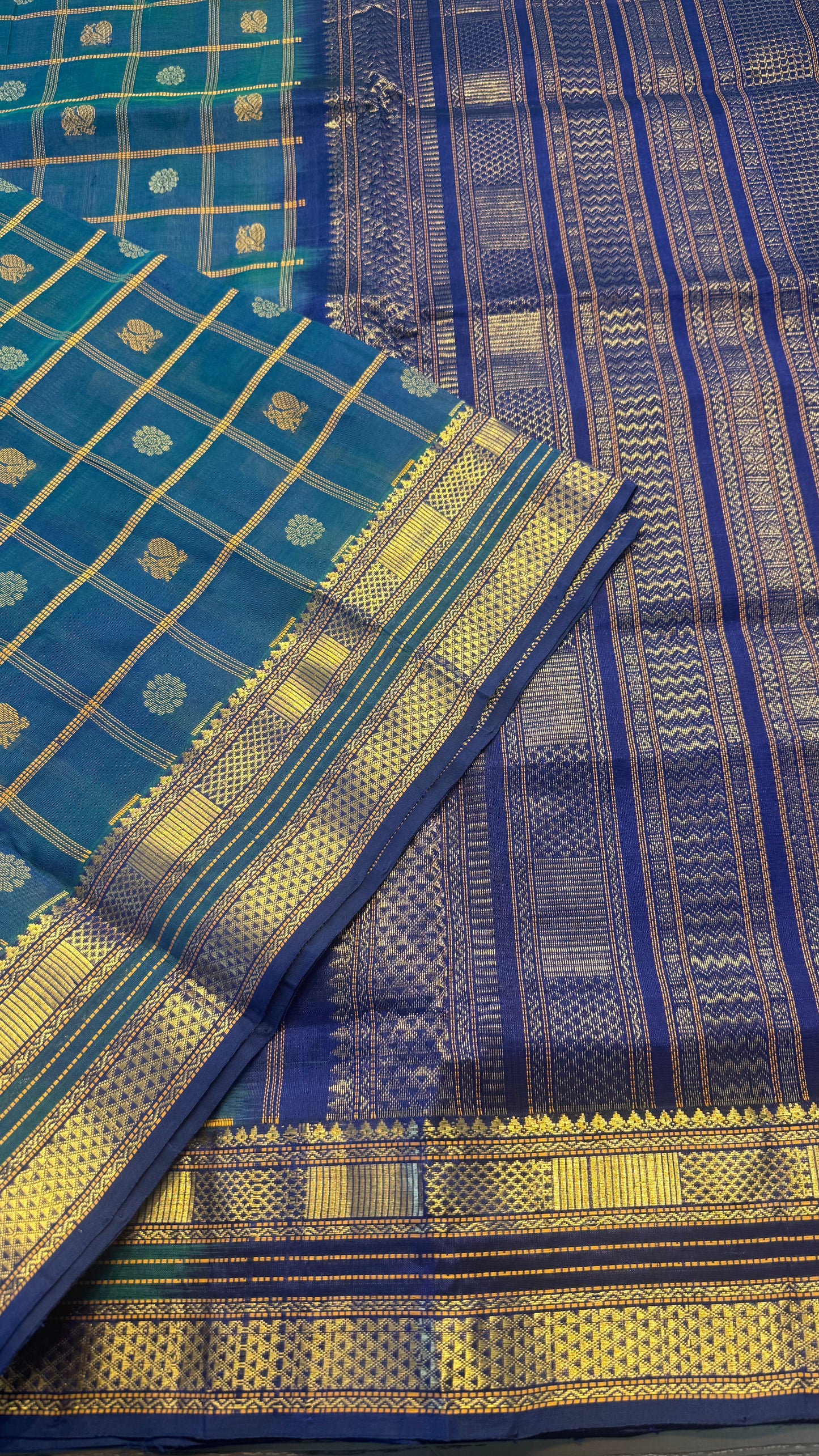 HANDLOOM KANCHIPURAM SILK COTTON (KSC175)