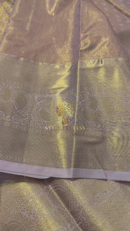 ROSE GOLD SEMI SILK KANICHIPURAM SILK SAREE (SSKS04)